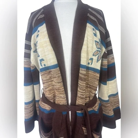 Monarch Knits vintage open belted cardigan - Picture 2 of 14